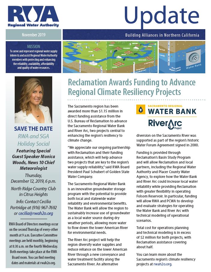 Regional Water Authority Update for November 2019